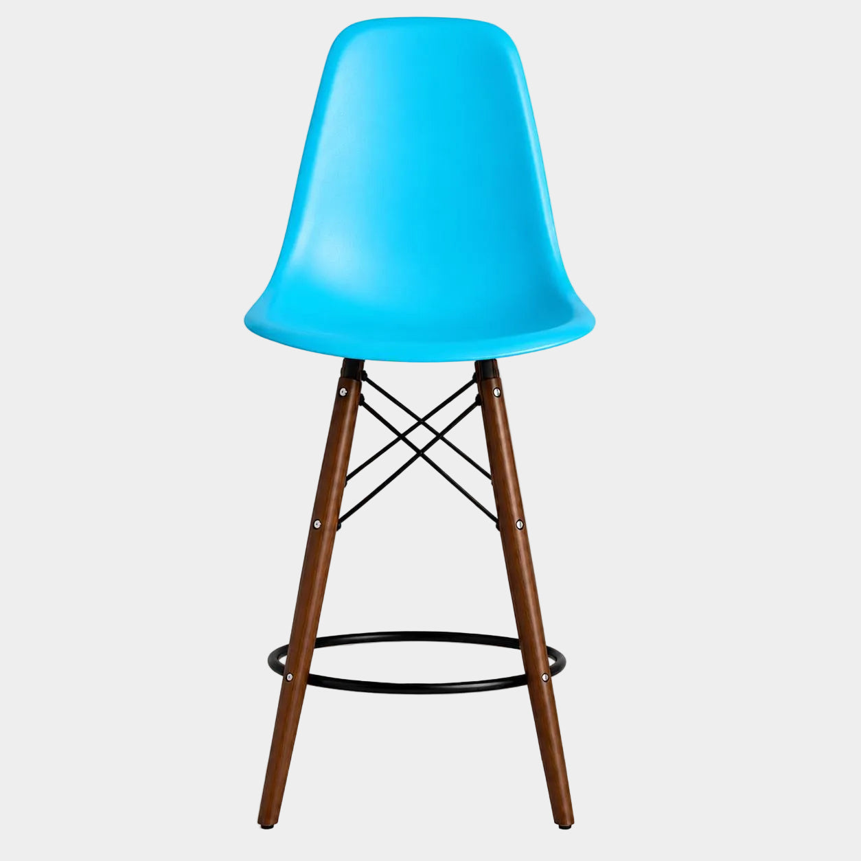 Tabouret Eiffel avec pattes en bois de noyer (26")