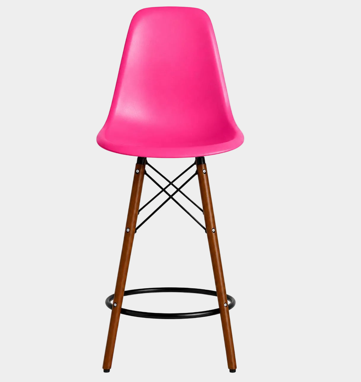 Tabouret Eiffel avec pattes en bois de noyer (26")