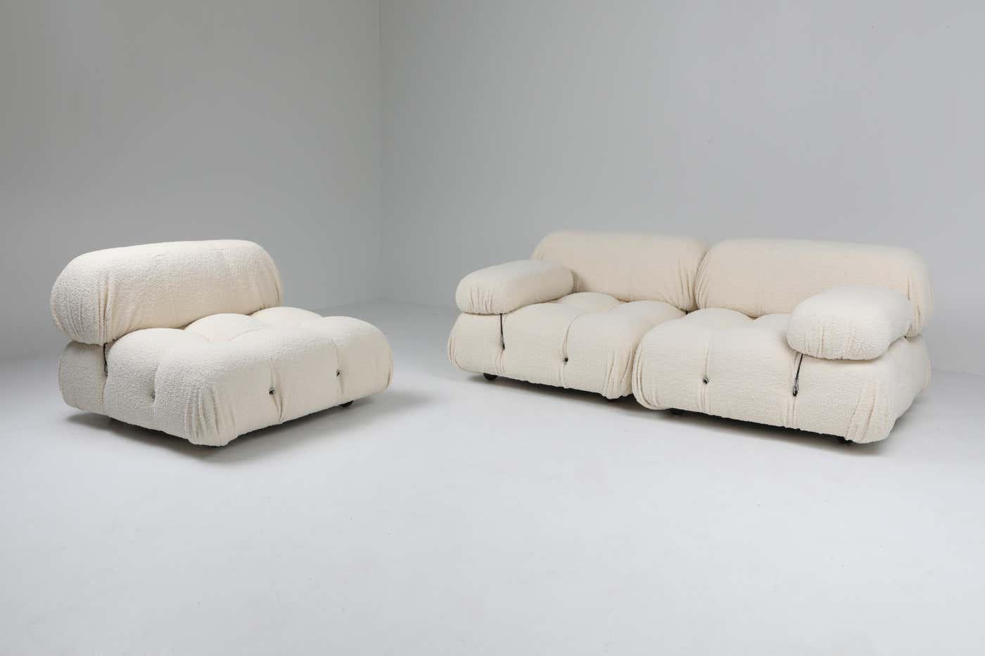 Mario Bellini Two-Seater Boucle Sofa