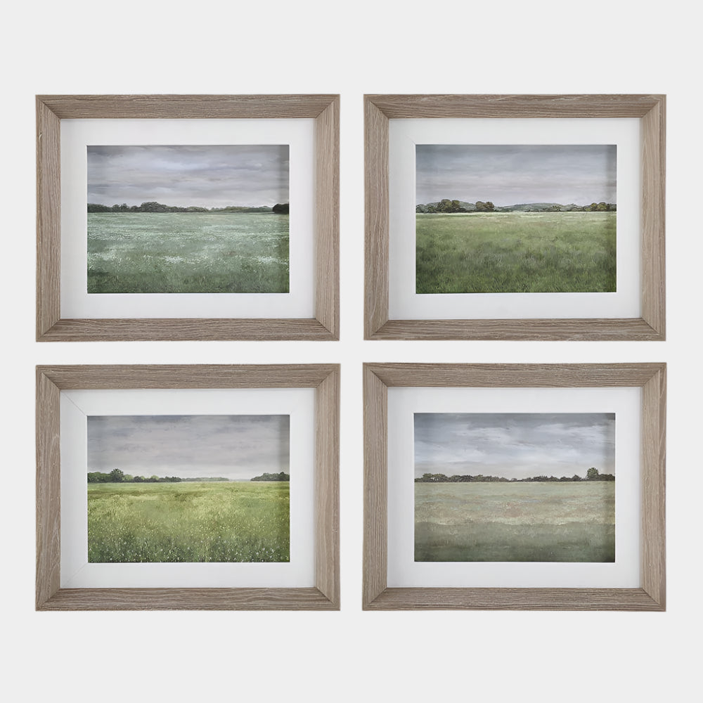 Quiet Meadows Framed Prints, S/4