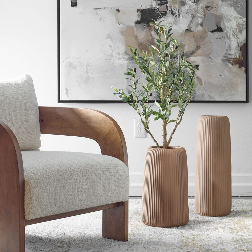 Ridge Outdoor Vases, S/2