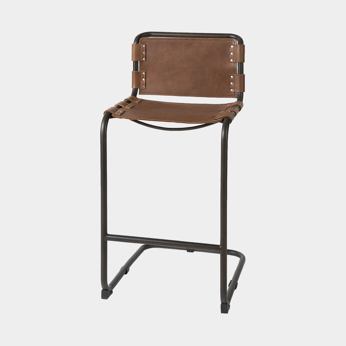 Berbick Seat Bar Stool - Leather