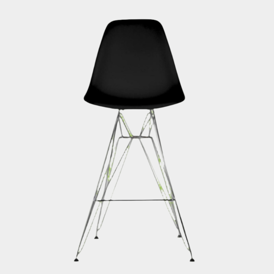 Tabouret moulé Eames avec pieds chromés (27")