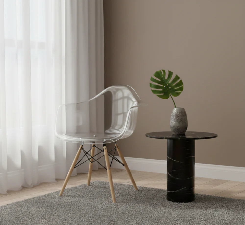 Eames Molded Plastic Armchair (Natural Wood Legs)