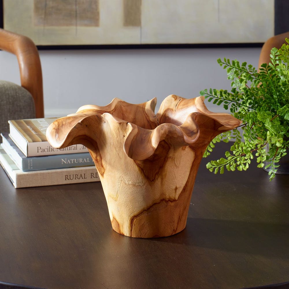 Teak Flow Outdoor Bowl