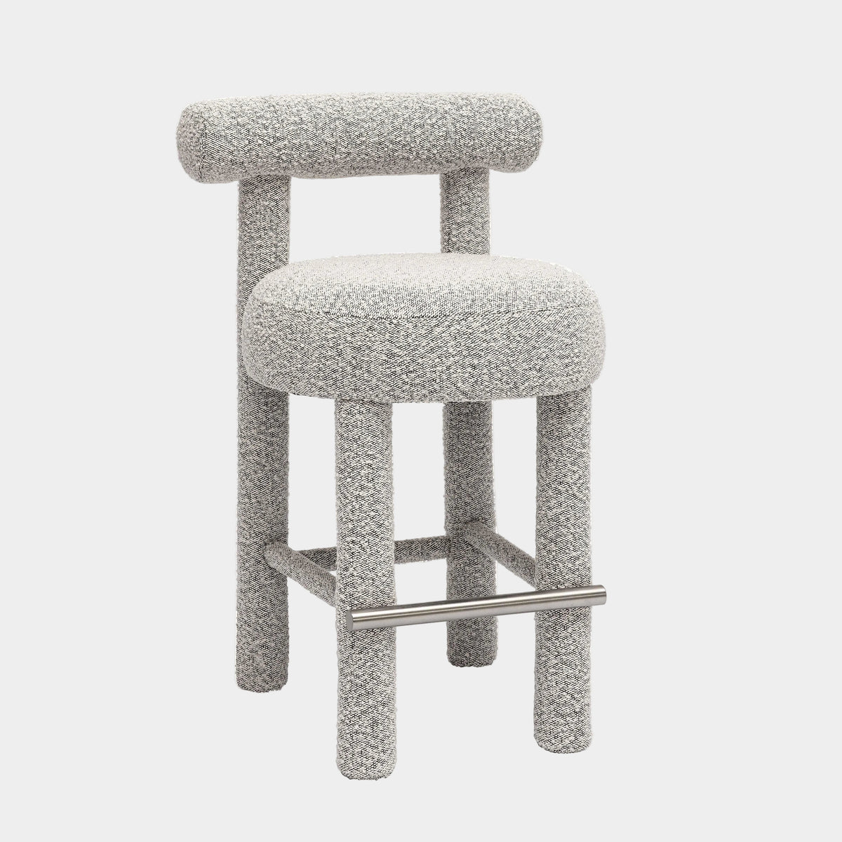 Carmel Counter Stool - Black White Performance Boucle