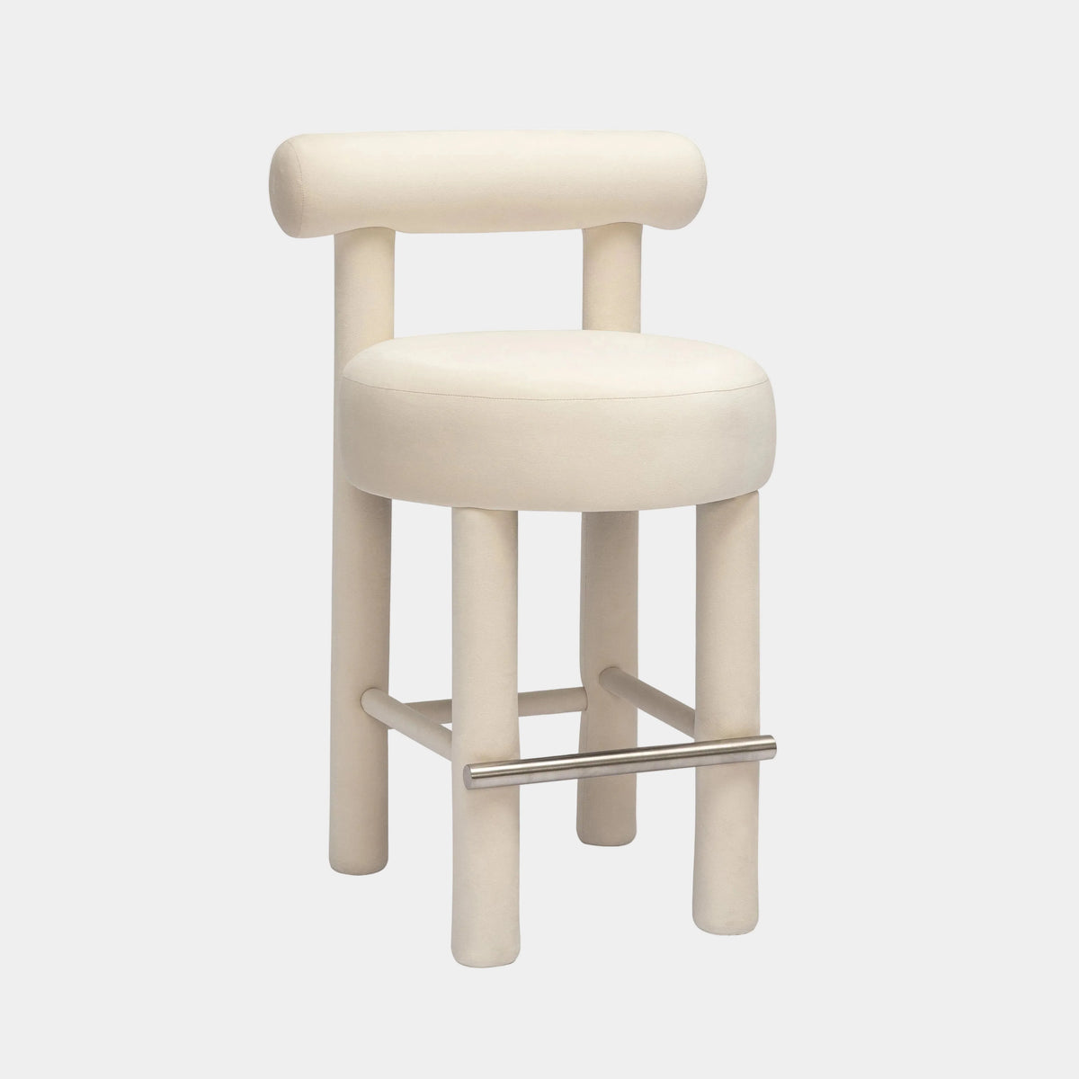 Carmel Counter Stool - Cream Performance Velvet