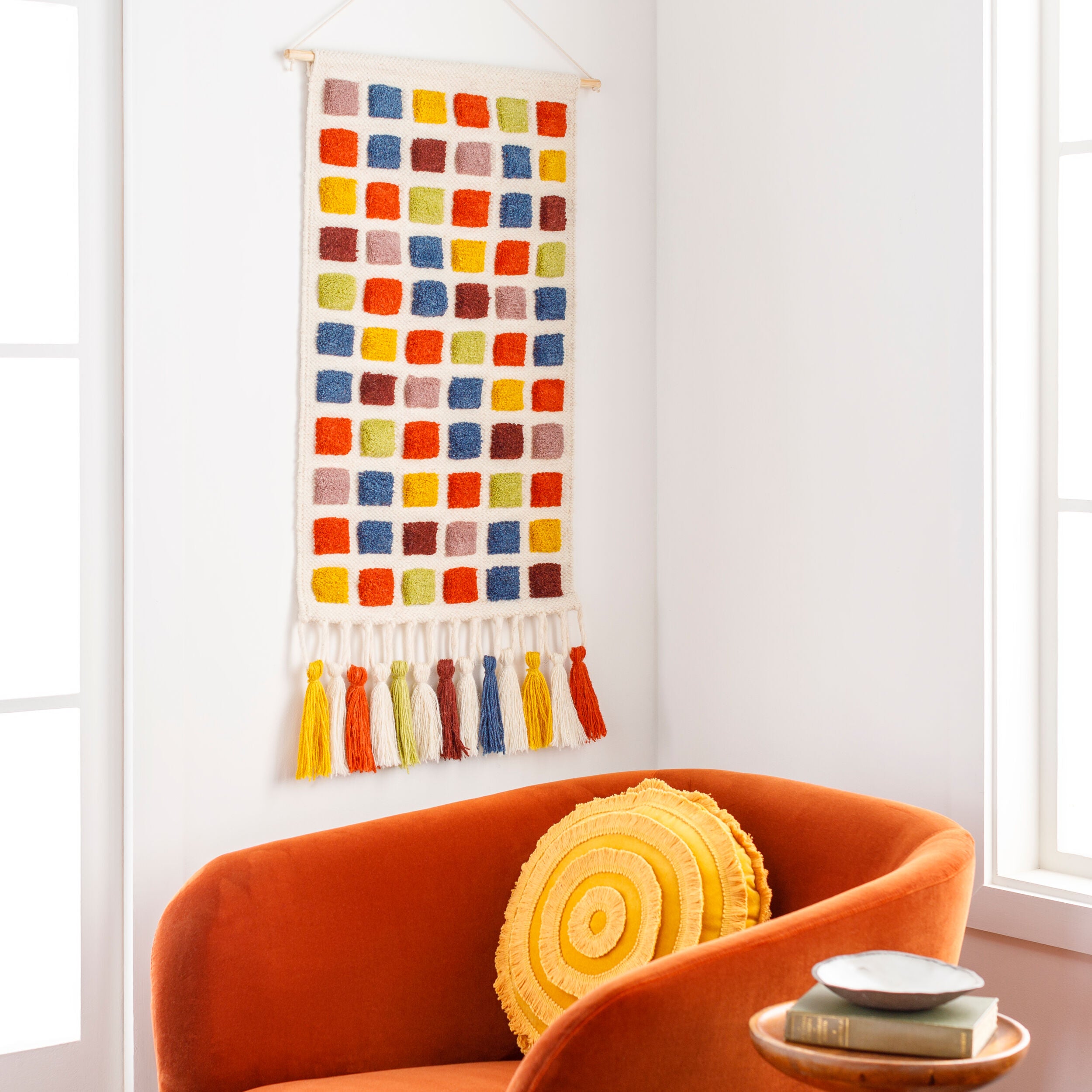 Colorful Grid Wall Hanging