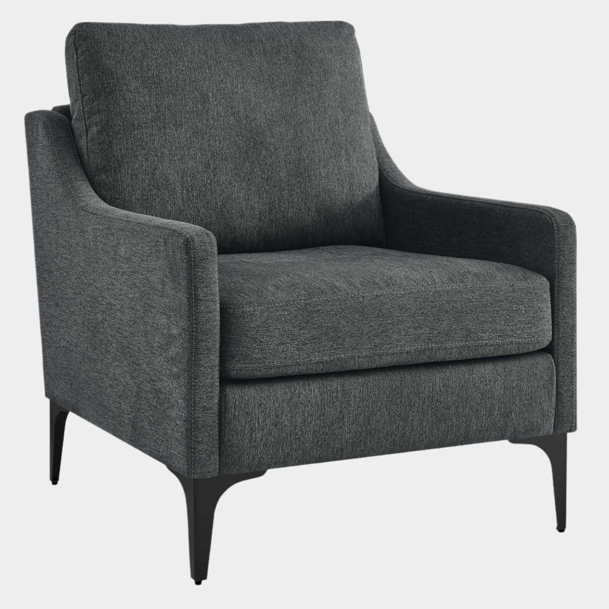 Corland Armchair - Upholstered Fabric Charcoal