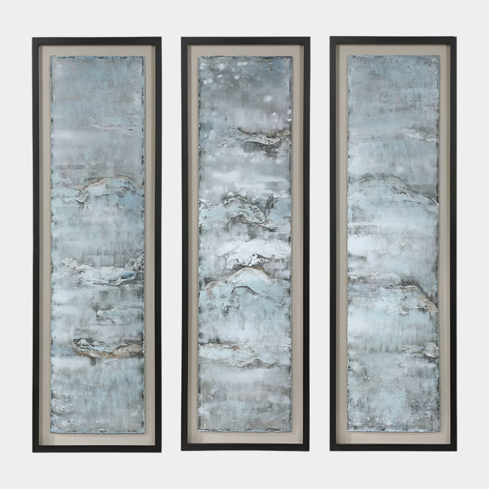 Ocean Swell Framed Prints, S/3, 3 Cartons