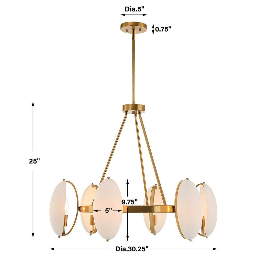 Oviform, 6 Lt Chandelier
