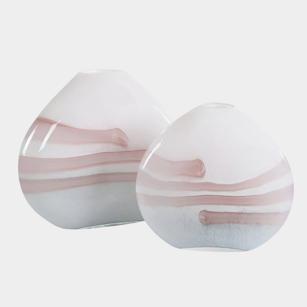 Blush Swirl, Vases, S/2