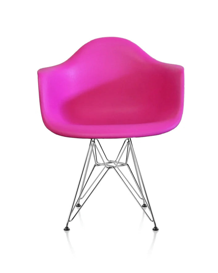 Eames Molded Plastic Armchair - Chrome Legs