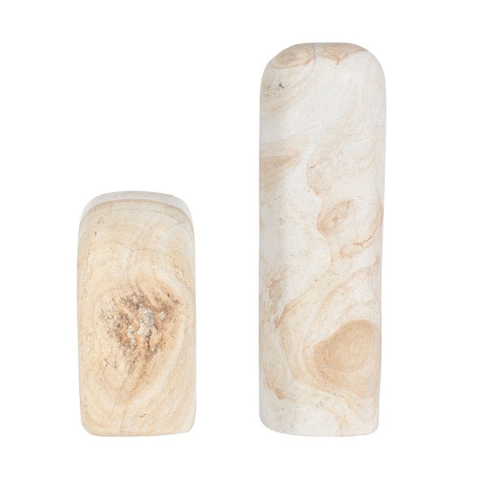 Stone Flow Outdoor Sculptures, S/2