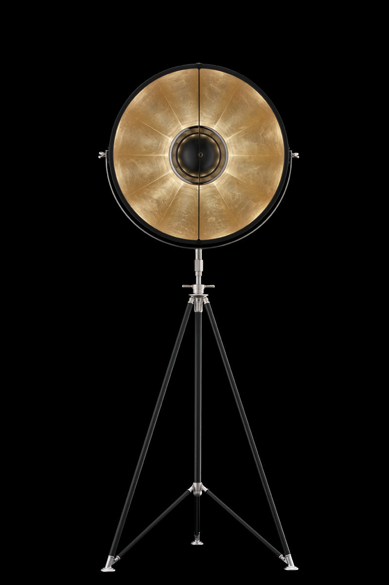 Fortuny Studio 63 floor lamp black – gold leaf