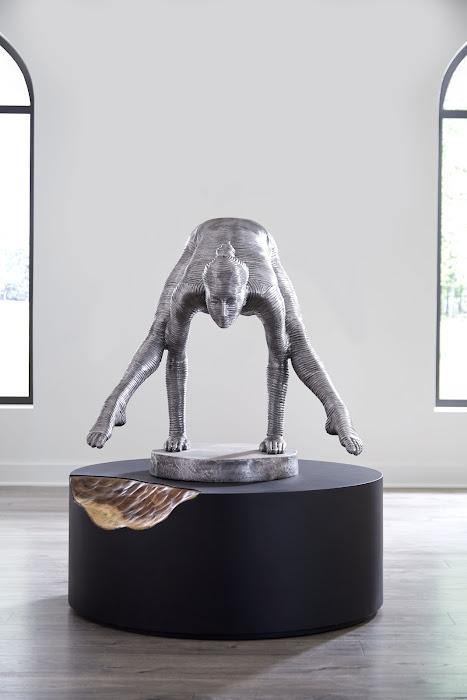 Balancing Body Sculpture, Aluminum