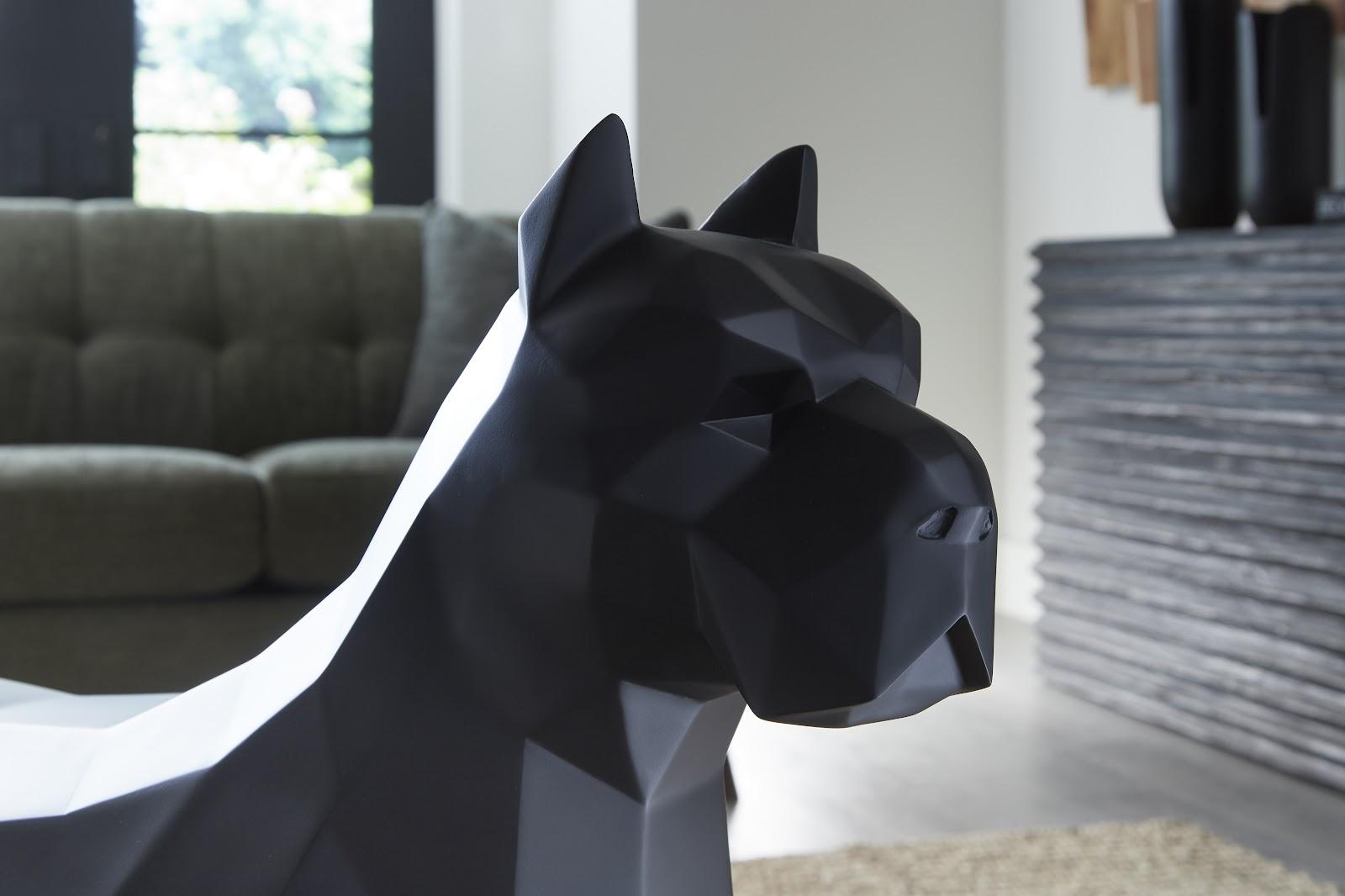 Pitbull Facet Sculpture, Matte Black