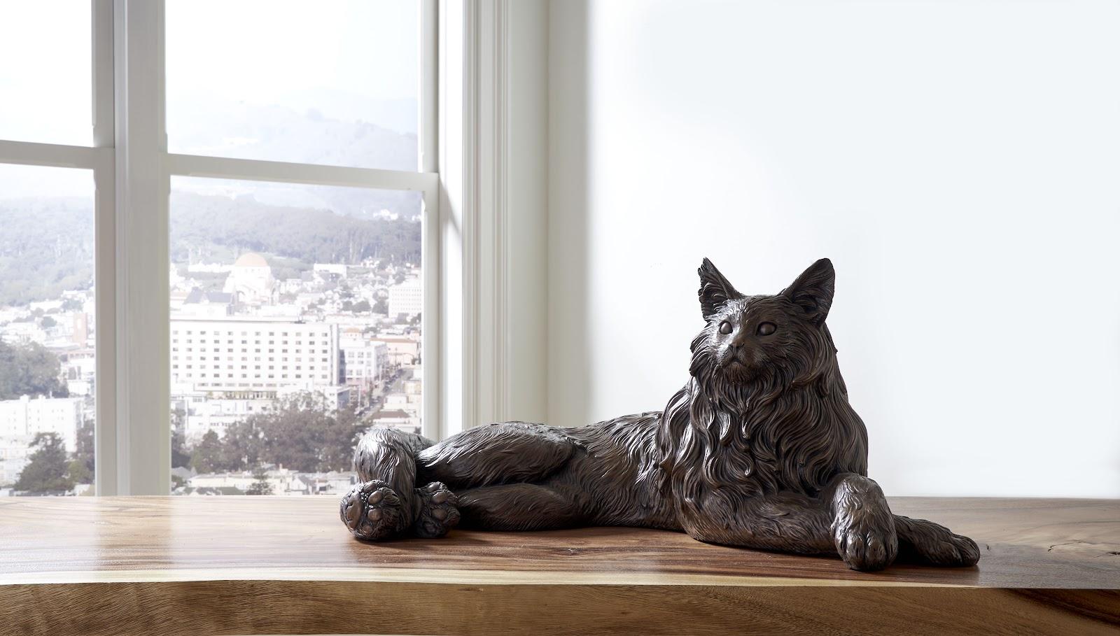 Cat Sculpture, Bronze