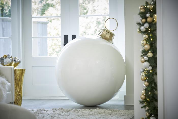 Christmas Ball Ornament, White