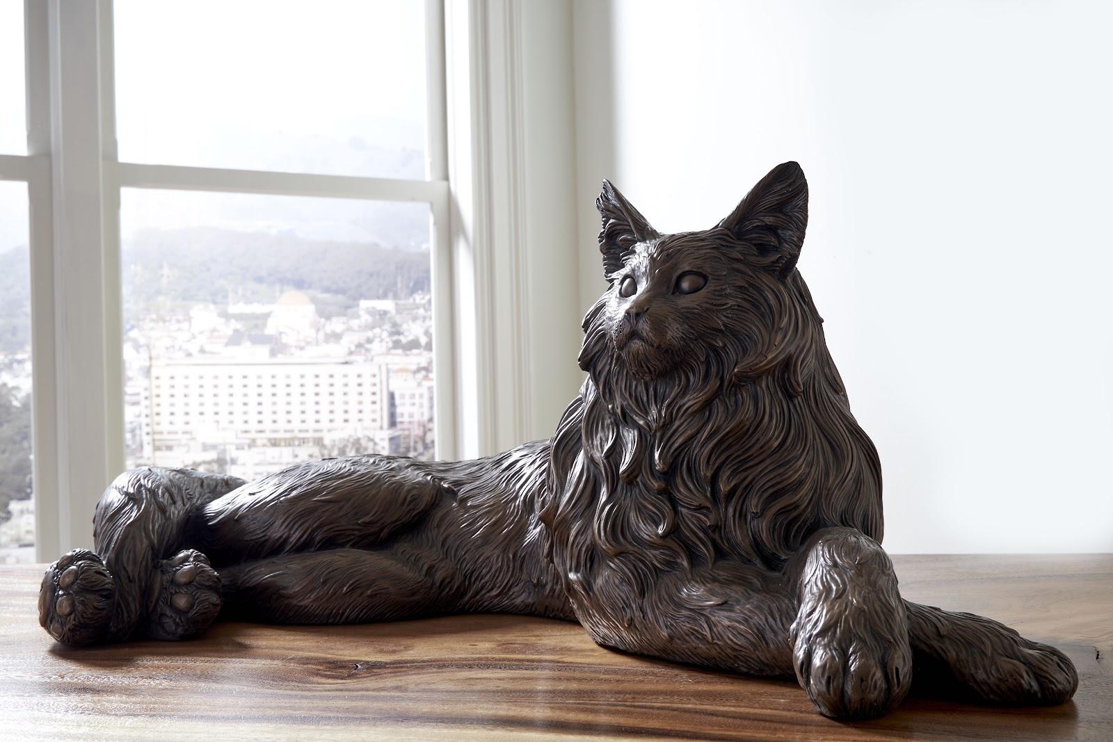 Cat Sculpture, Bronze