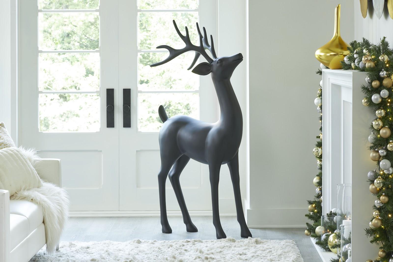 Standing Reindeer, Black