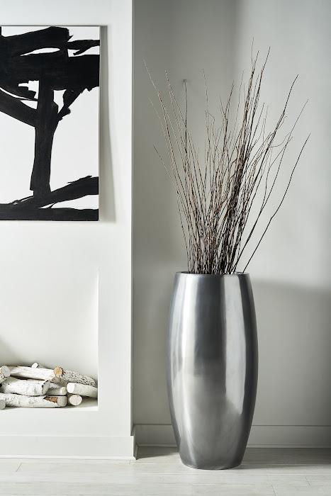 Elonga Planter, Polished Aluminum, MD