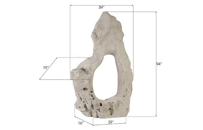 Colossal Cast Stone Sculpture, Single Hole, Roman Stone