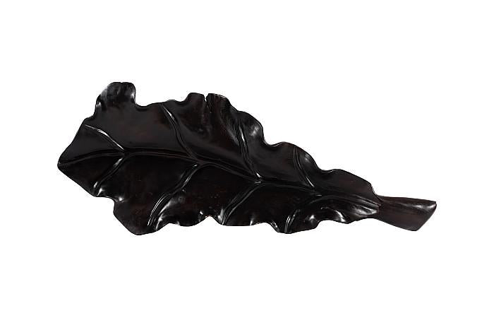 Leaf Bowl, Teak Wood, Black Finish