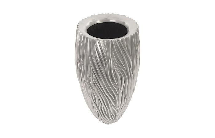 Alon Planter, Polished Aluminium
