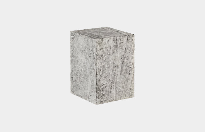 Prism Pedestal, Small, Gray Stone