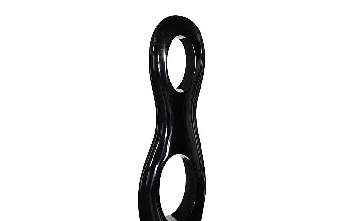 Double Circle Sculpture, Gel Coat Black