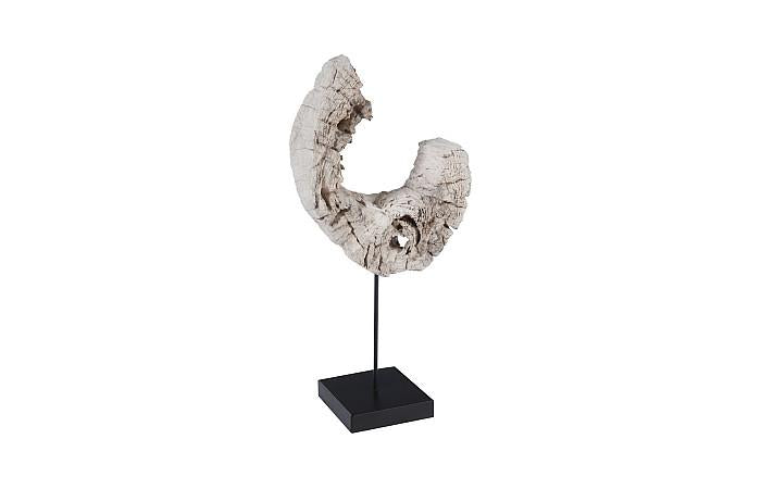 Eroded Wood C Sculpture on Stand ,Assorted