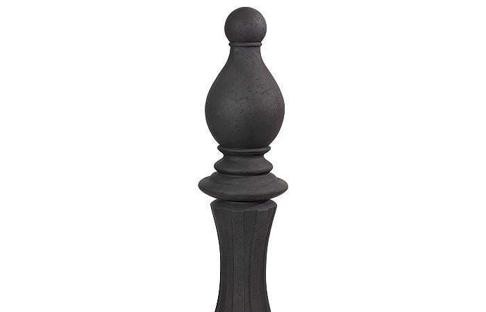 Bishop Chess Sculpture, Cast Stone Black