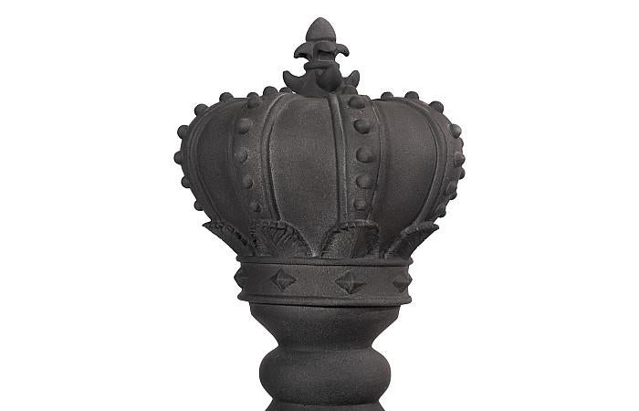 King Chess Sculpture, Cast Stone Black