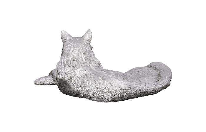 Cat Sculpture, Silver Leaf