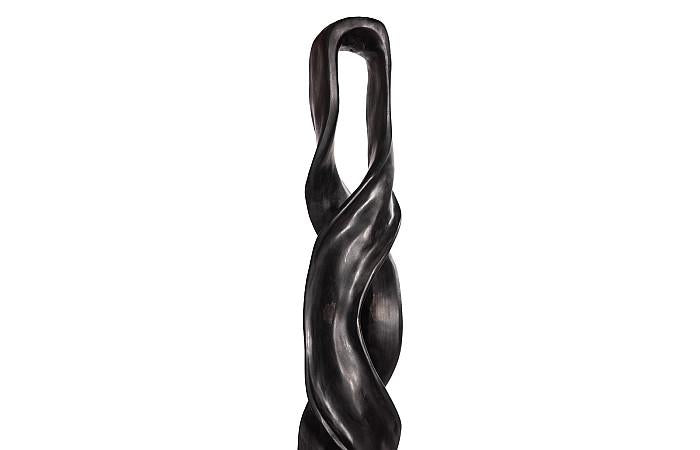 Twisting Root, Sculpture, Black