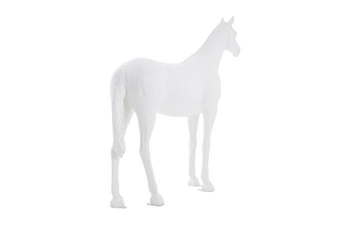 Cheval grandeur nature, blanc