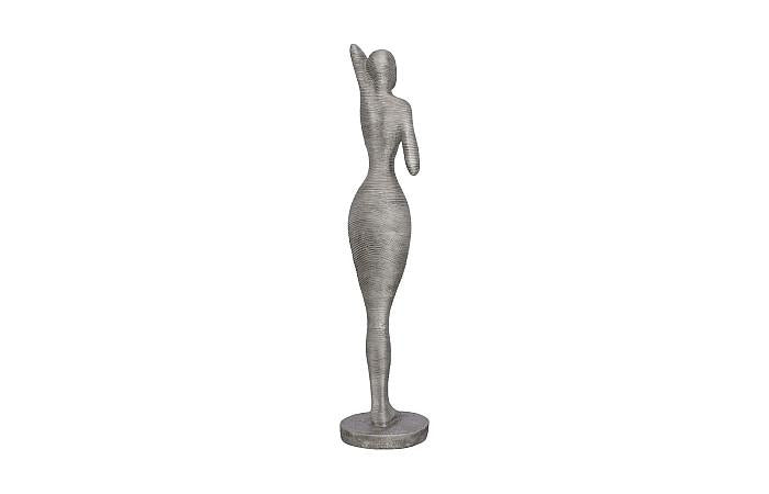 Sculpture debout admirative, aluminium