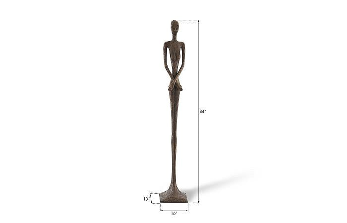 Lottie Sculpture, Bronze Finish, Resin