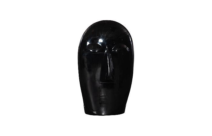 Emerging Face Sculpture, Gel Coat Black, Small