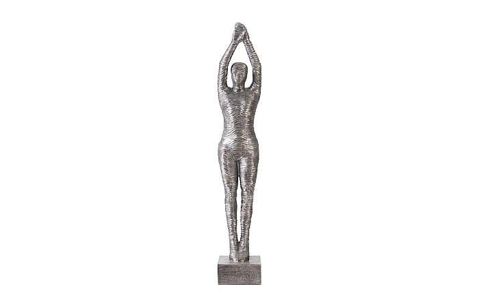 Standing Diving Sculpture, Black/Silver, Aluminum