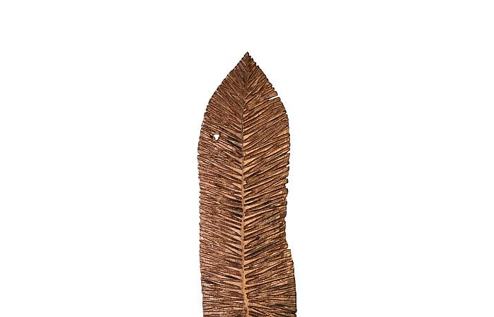 Carved Leaf on Stand, Copper Leaf, XL