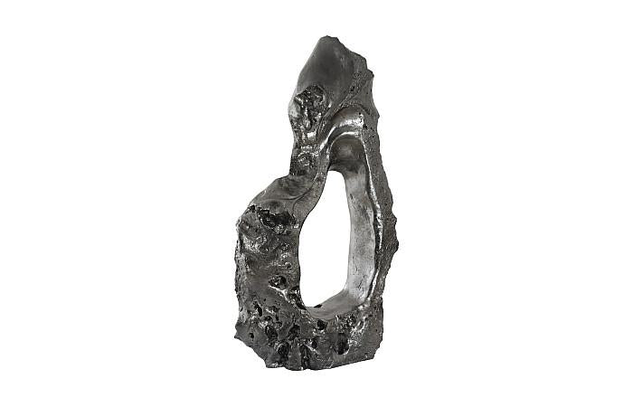 Colossal Cast Stone Sculpture, Liquid Silver