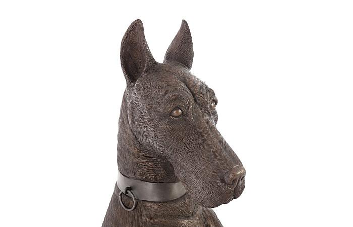 Dogue allemand, bronze, gauche