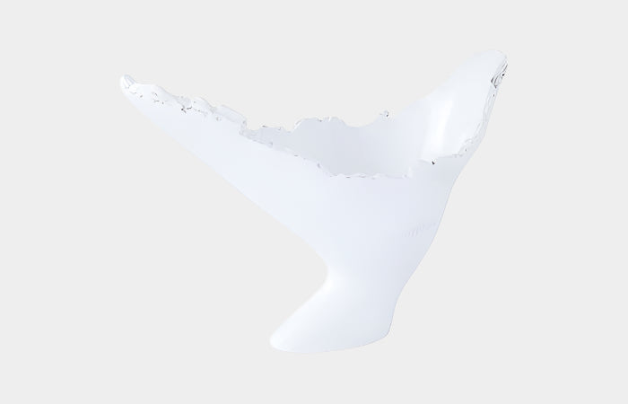 Burled Vase, Glossy White