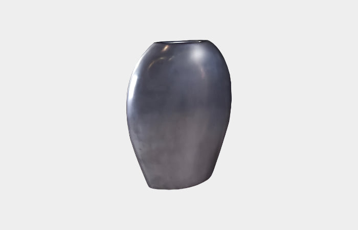 Pod Sculptural Vase, Polished Aluminum, LG