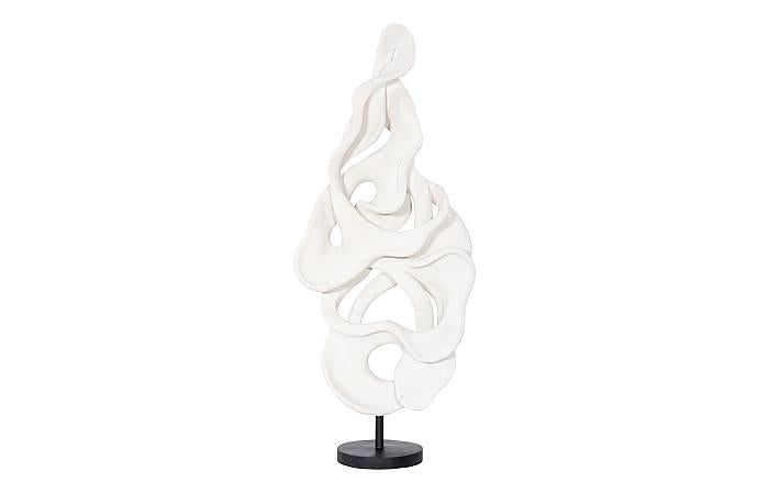 Cast Dancing Sculpture, Plié, White Stone