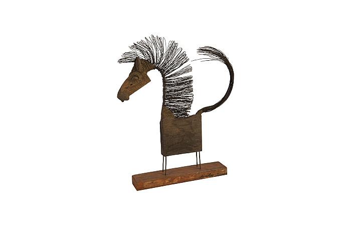 Sculpture de cheval en fil de fer, corps MD