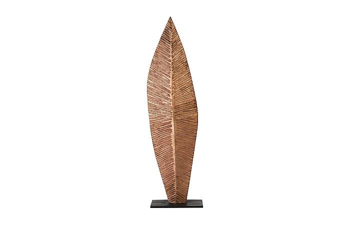 Carved Leaf on Stand, Copper Leaf, MD