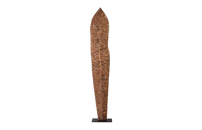 Carved Leaf on Stand, Copper Leaf, XL